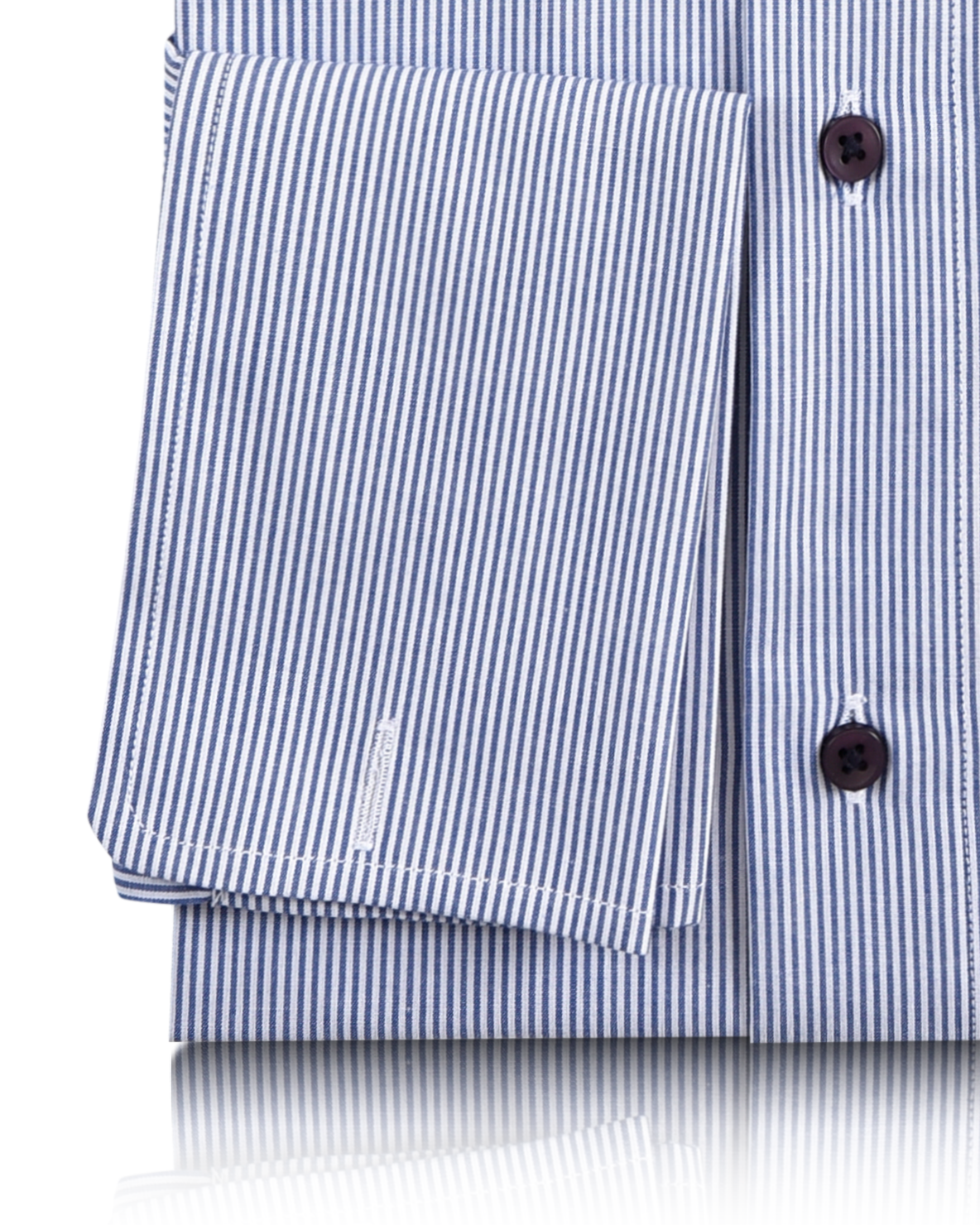 Navy Dress Stripes Shirt - 4