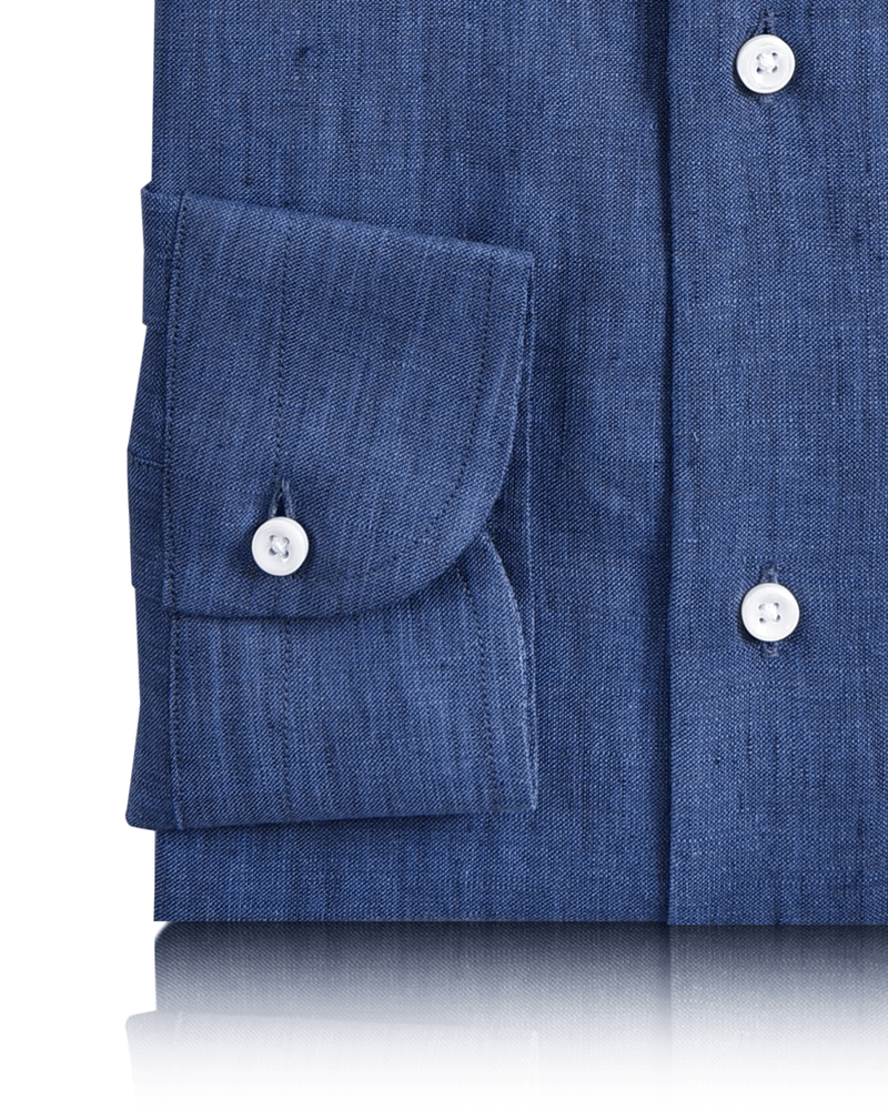 cornflower blue dress shirt Custom Men's Cornflower Blue Linen Shirt – Luxire Custom Clothing