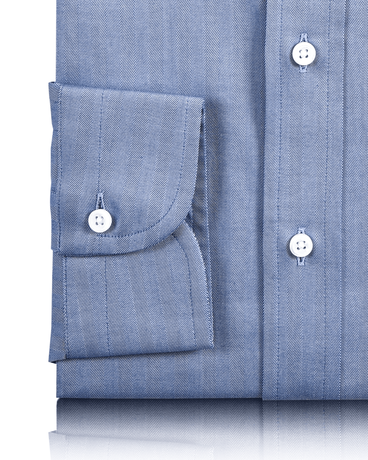 Classic Blue Herringbone - 3
