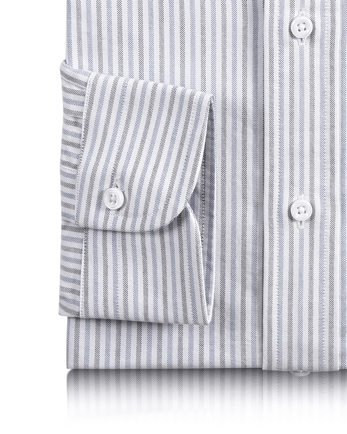 Blue Navy University Stripes Classic Oxford - 3