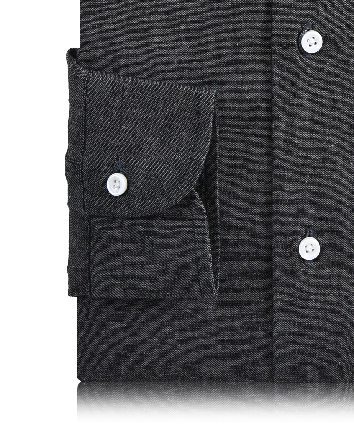 Dark Grey Chambray Shirt - 3