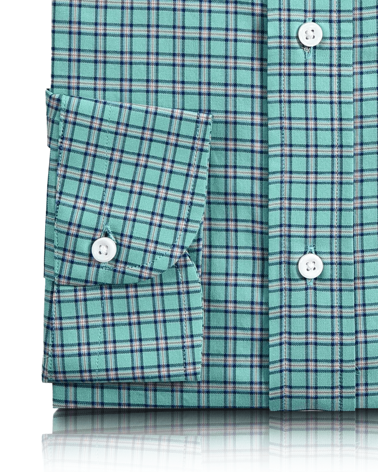 Blue Green Gingham Checks Oxford