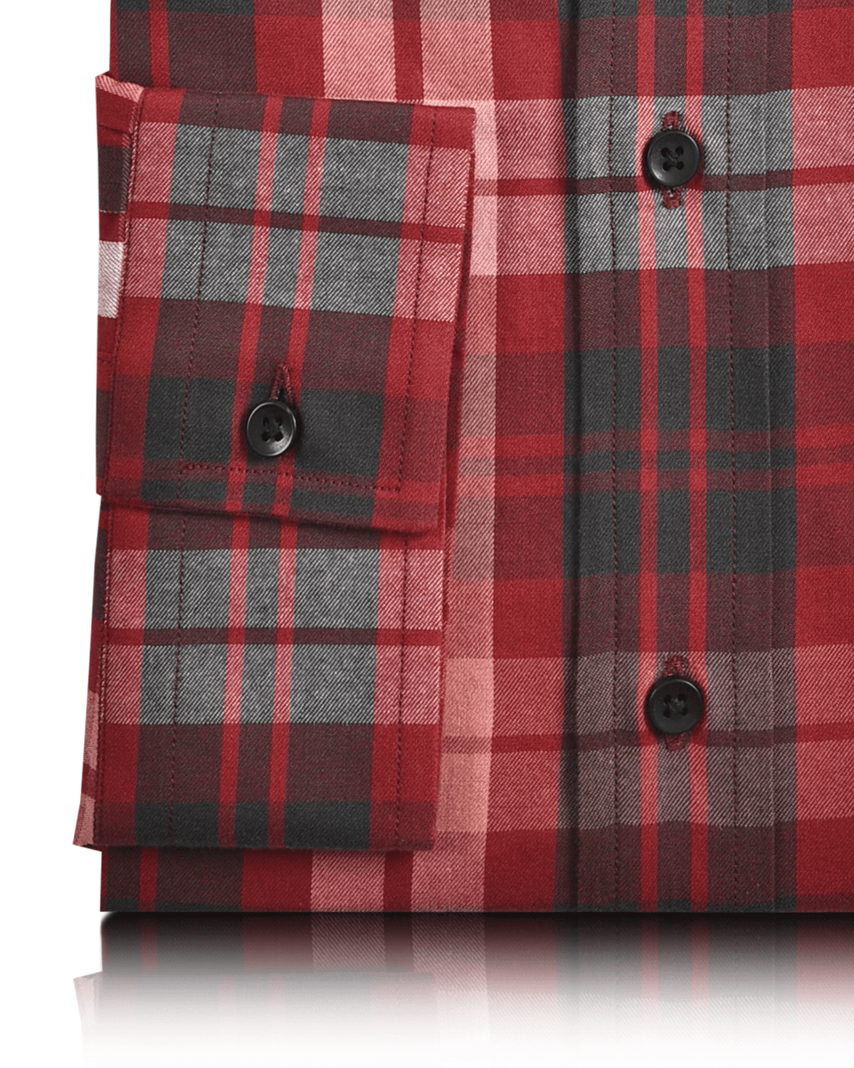Red Grey Checks Shirt - 3