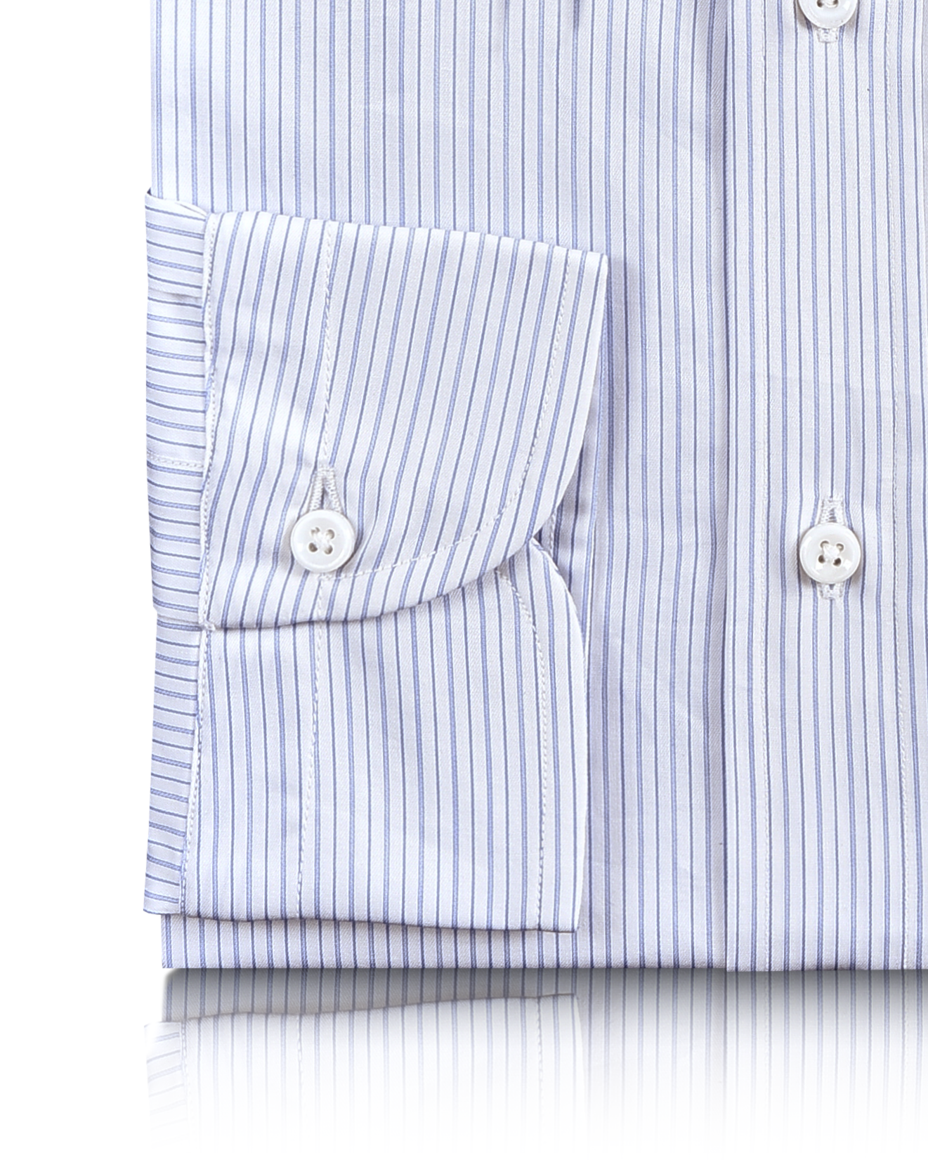 Baby Blue Whtile Pencil Stripes Shirt