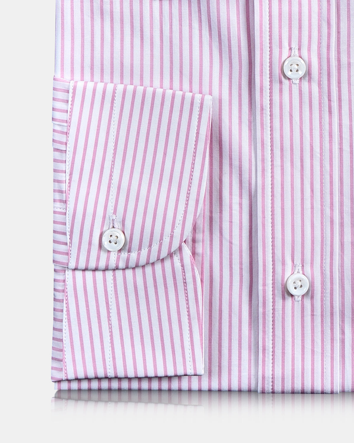 Pink Stripes On White Shirt - 3