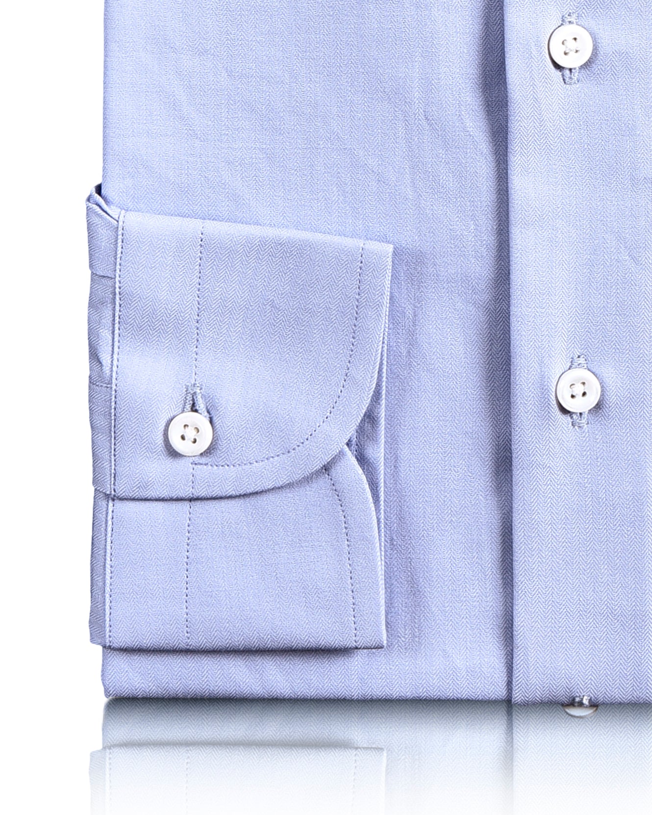 Sky Blue Herringbone Shirt