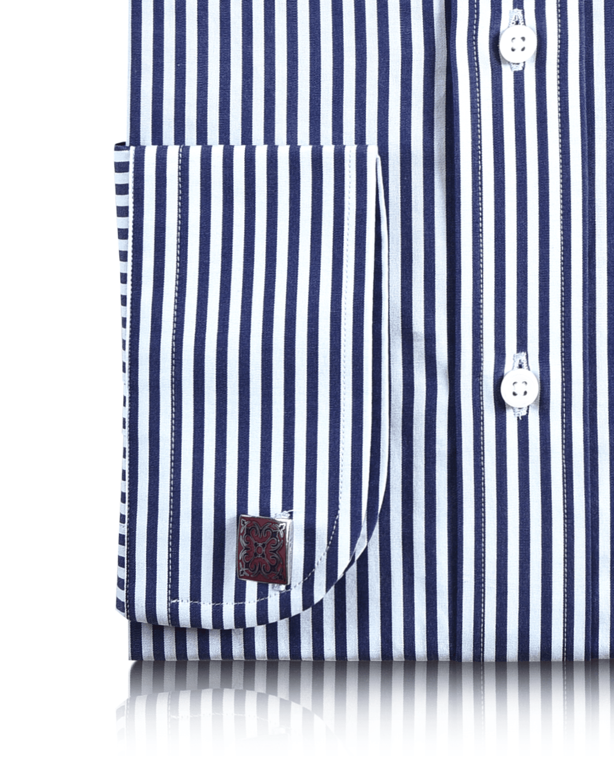 Navy Dress Stripes Shirt - 3