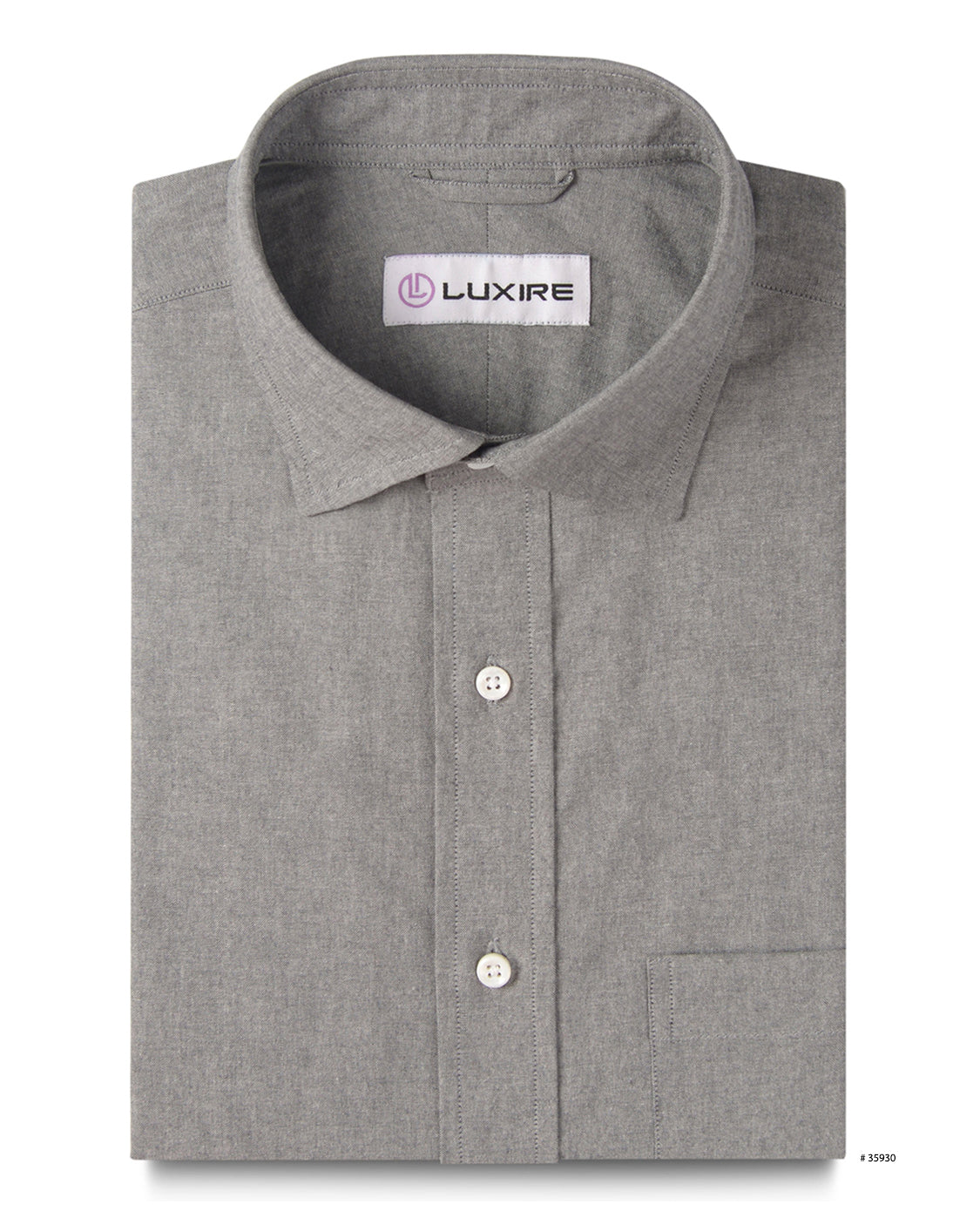 Grey Heathered Chambray - 1
