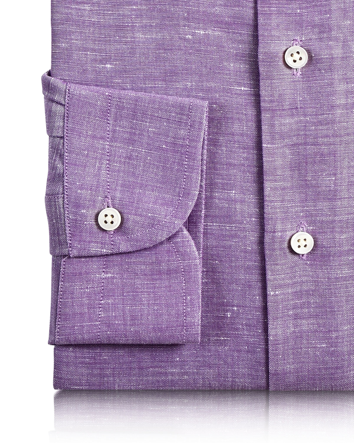 Cotton Linen: Plain Purple Chambray - 3