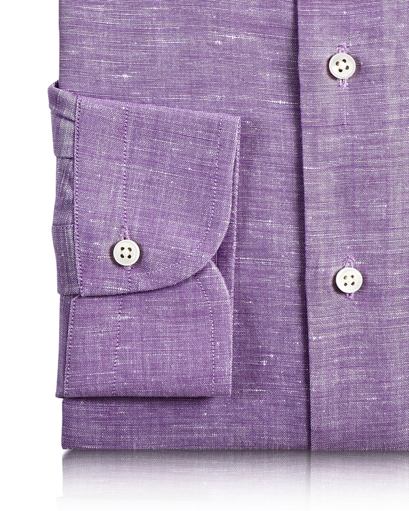 Cotton Linen: Plain Purple Chambray