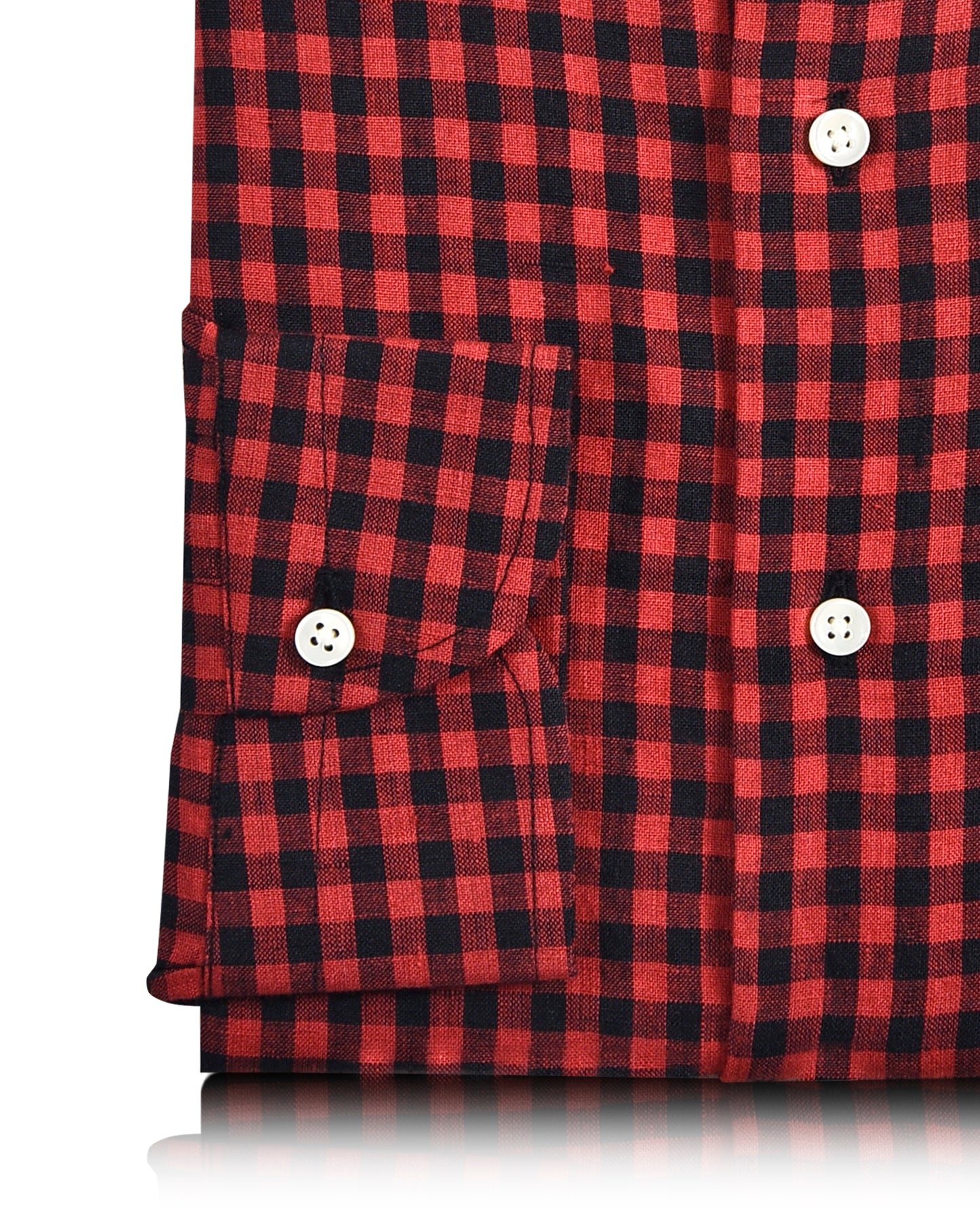 Linen:Red Black Gingham Checks