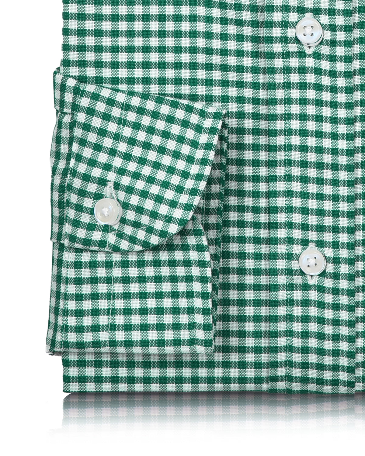 Oxford Lincoln Green Gingham on White - 4