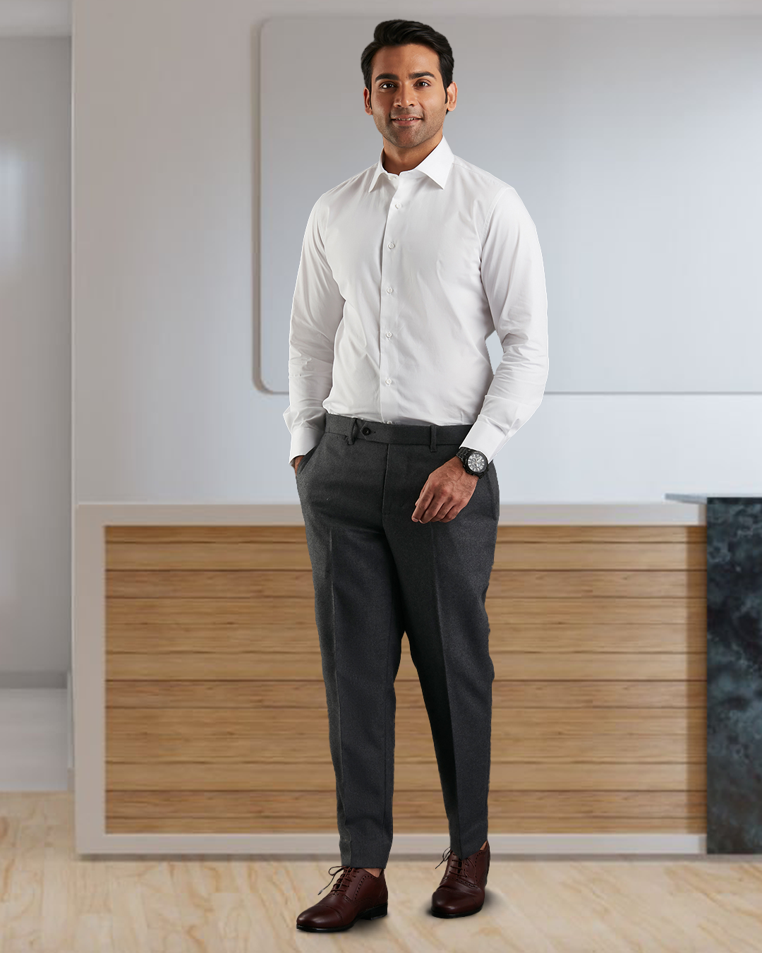 Fine White Twill Shirt - 3