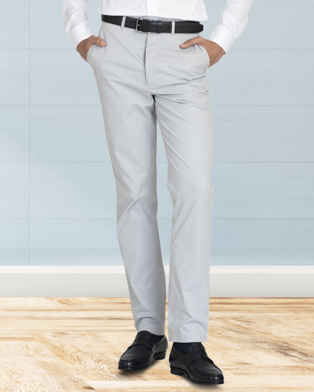 Genoa Light Grey Chino - 1