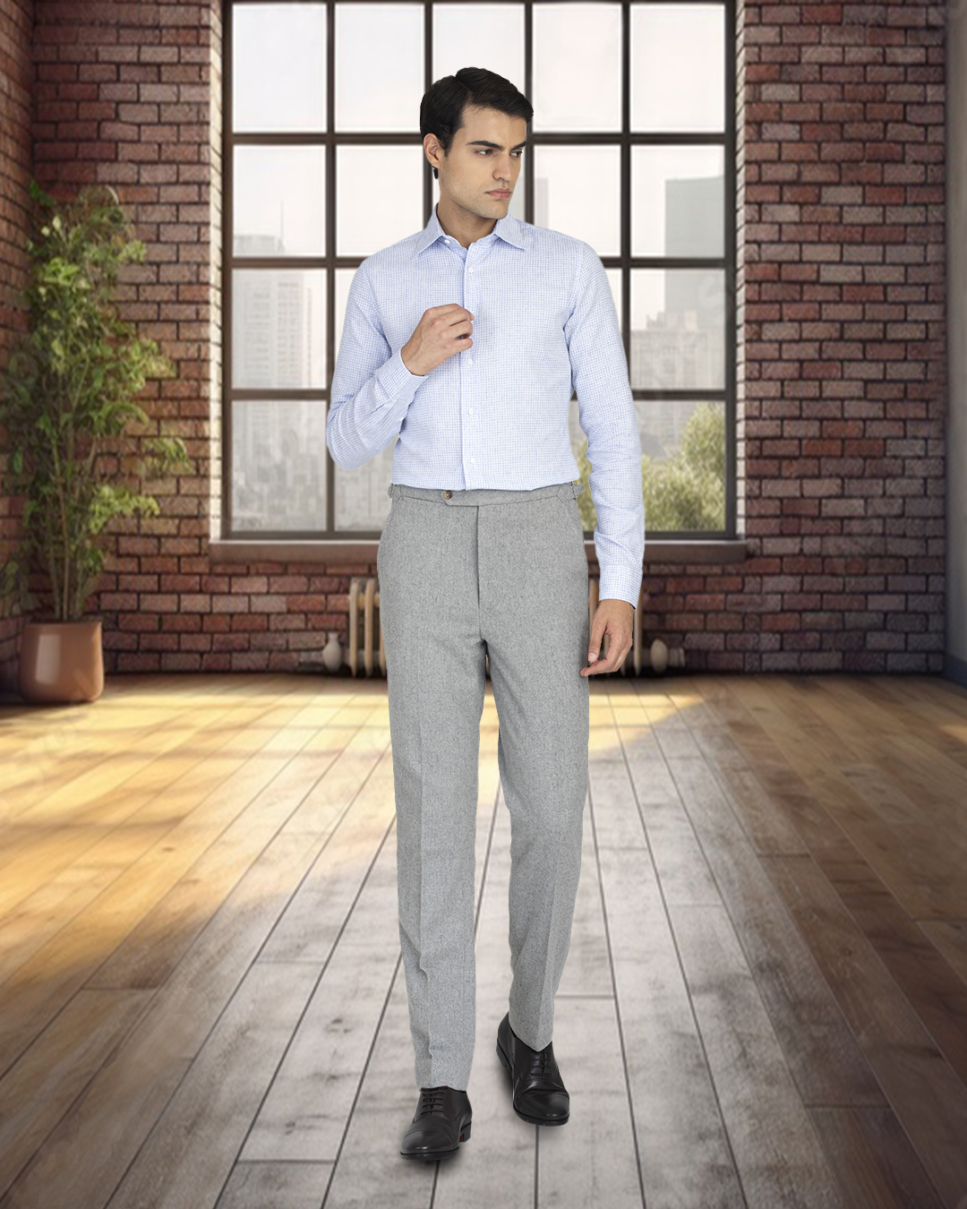 Grey & White Tattersall - 6