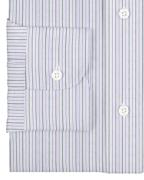 Alumo Light Grey And Purple Thin Navy Stripes - 6