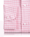 Cotton Linen: Light Pink Tartan Checks On White