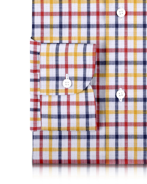 Checks: Red Navy Yellow Tattersall Chambray - 3