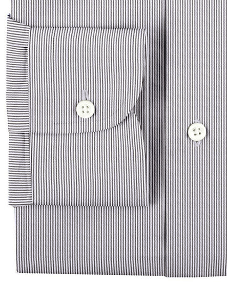 Grey Pin Stripes On White