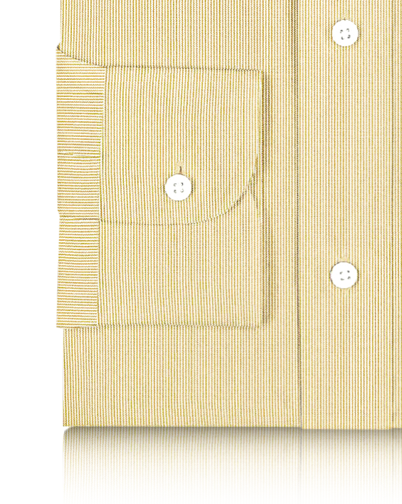 Cotton Linen: Light Ecru Dress Stripes On White - 3
