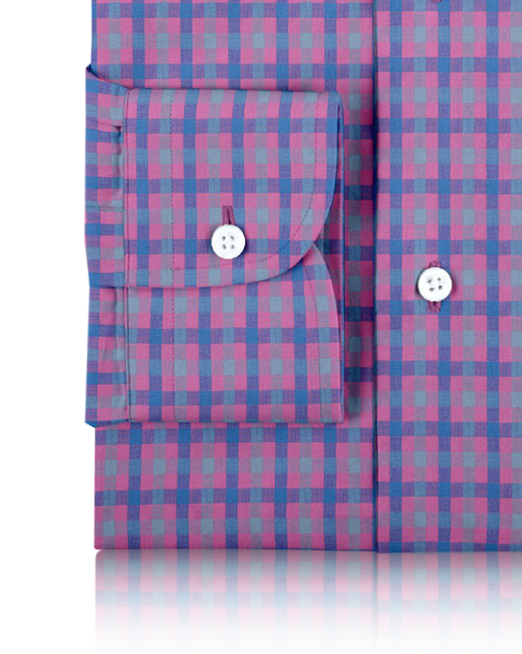 Linen: Pink Blue Gingham Checks