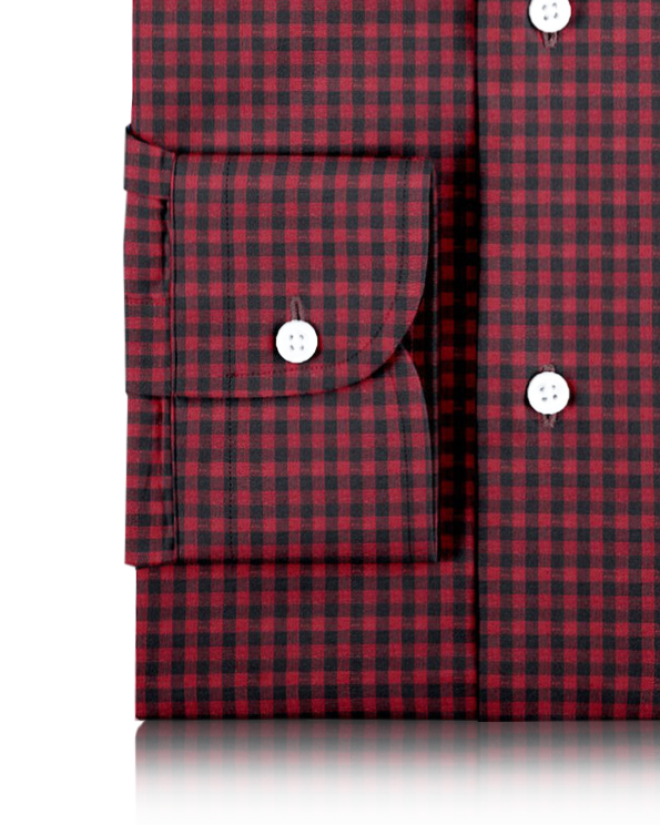 Linen:Red Black Gingham Checks