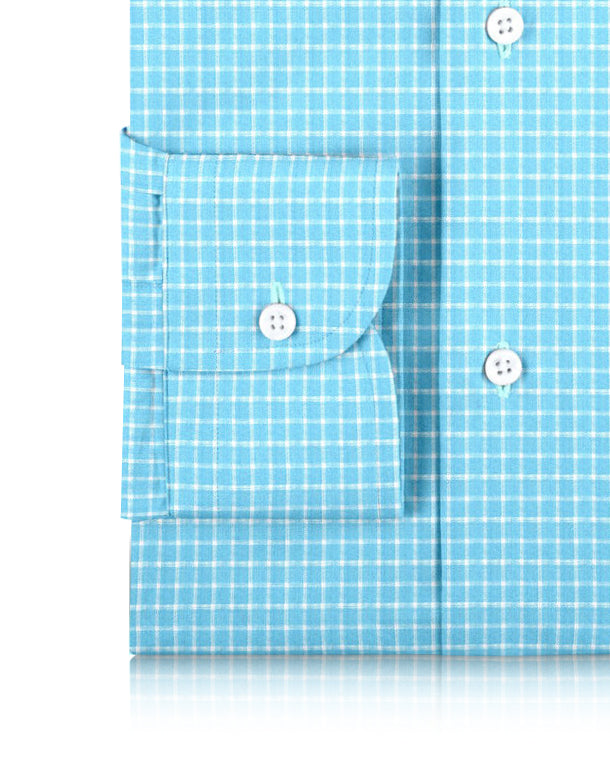 Linen: Teal Blue Graph Checks