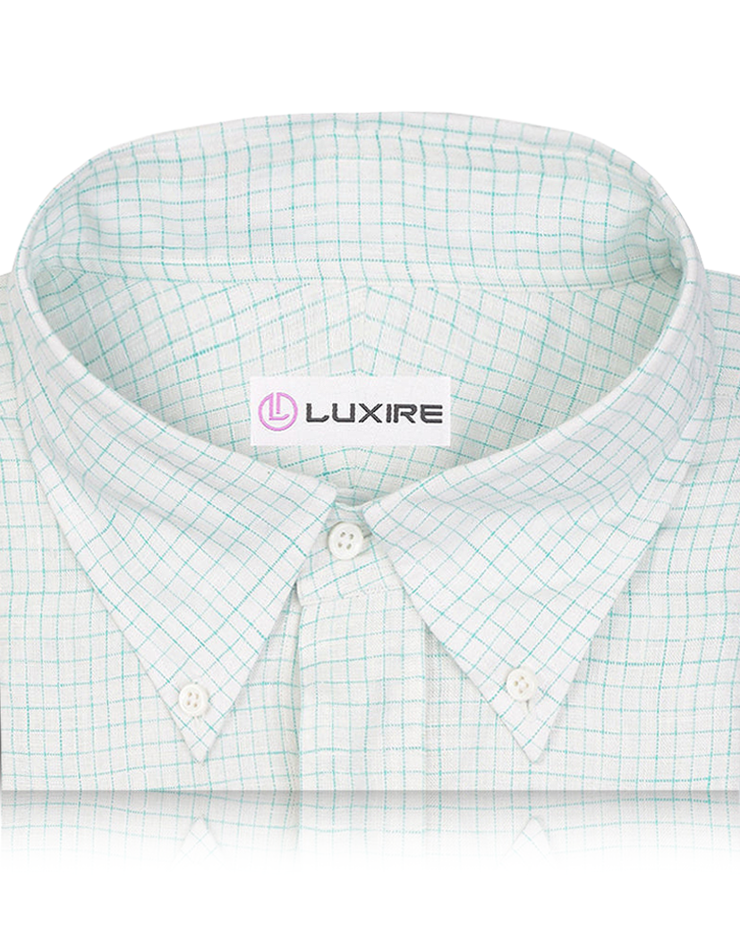 Linen:Turquoise White Graph Checks