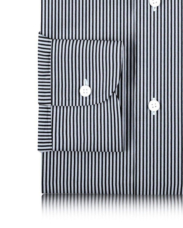 Monti Black Dress Stripes on White Shirt