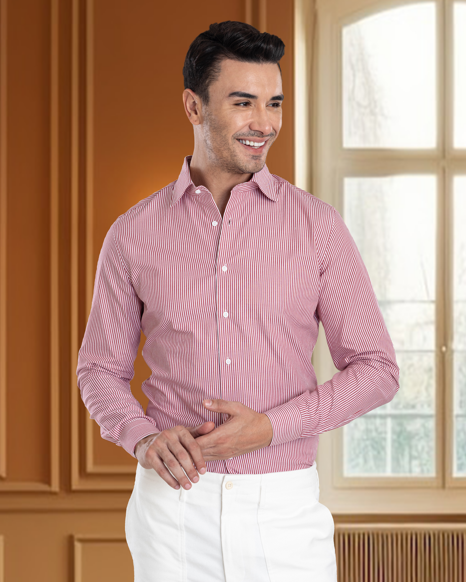 luxire Luxire Red Candy Stripes Shirt