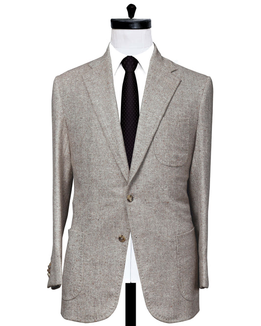 Dugdale Light Fawn Brown Donegal Tweed Jacket