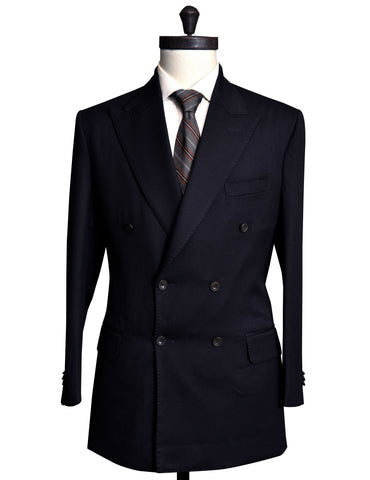 Dugdale Dark Navy Blue Twist Serge Double Breasted Jacket