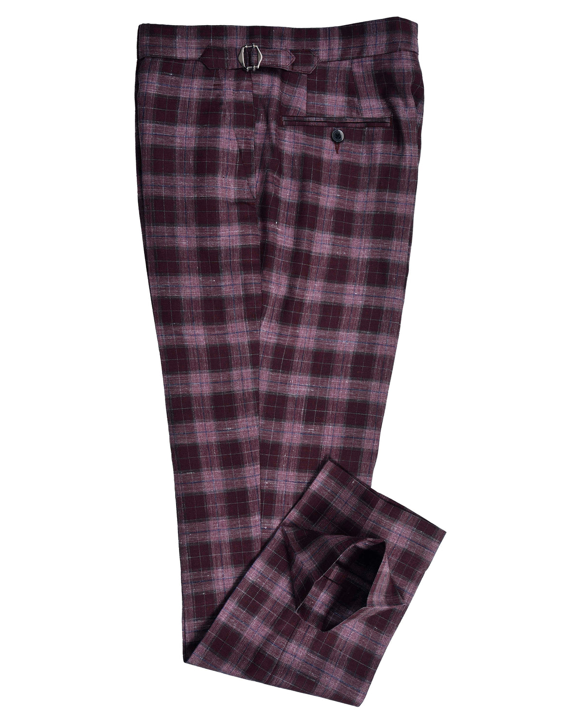 EThomas Voilet Silver Mulberry Tartan Plaid - 2