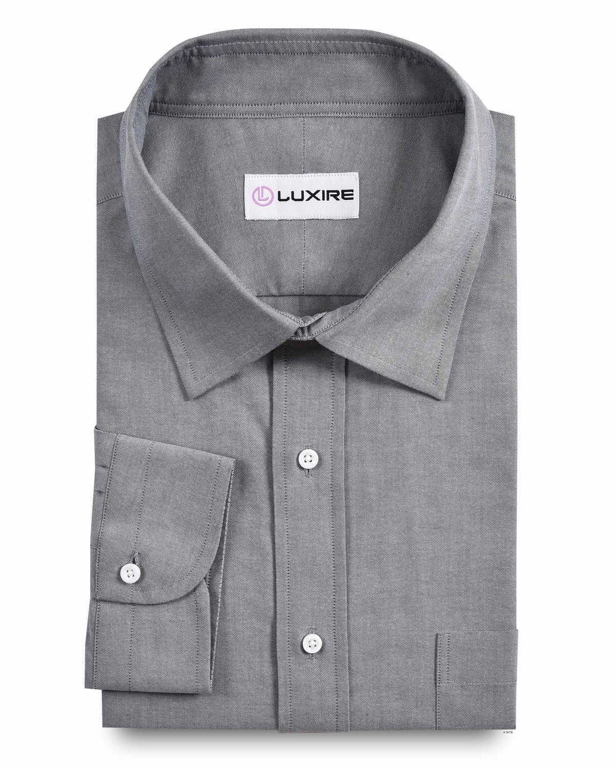 Grey Pinpoint Oxford Dress Shirt - 1
