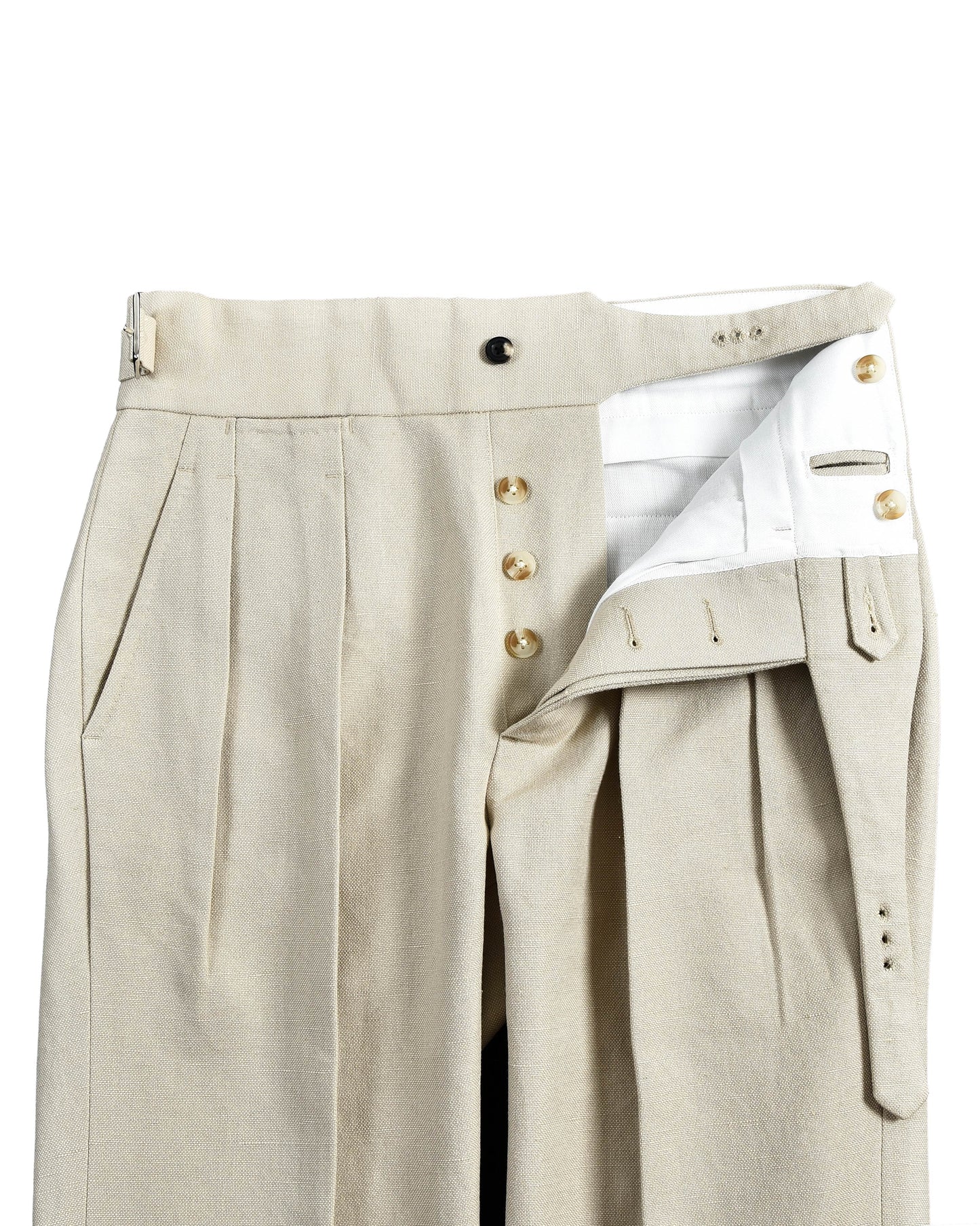 Gurkha Pant in Linen Cotton Canvas:Tan