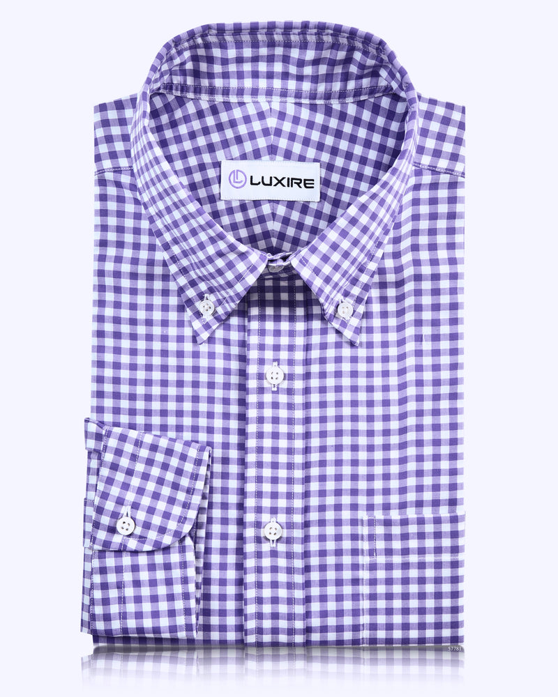 Custom Men's Purple Gingham Shirt – Luxire Custom Clothing