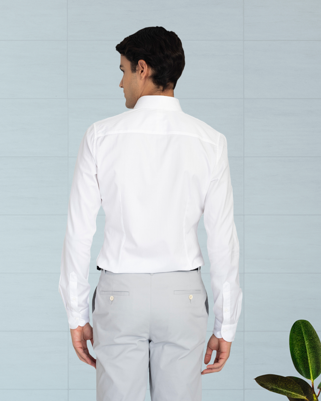 Brembana White Herringbone Shirt
