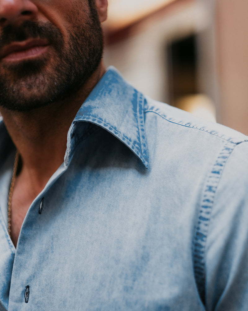 Custom Fade Washed Indigo Jeans for Men Luxire Custom Clothing Custom Fade Washed Indigo Jeans for Men Luxire Custom Clothing