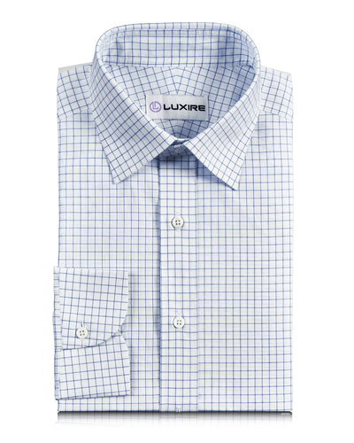 Navy White Checks Shirt