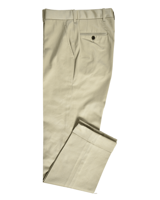 Khaki Cotton Twill Pant