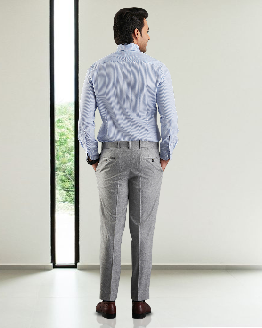 Vitale Barberis Canonico - Flannels  Light Grey Dress Pant
