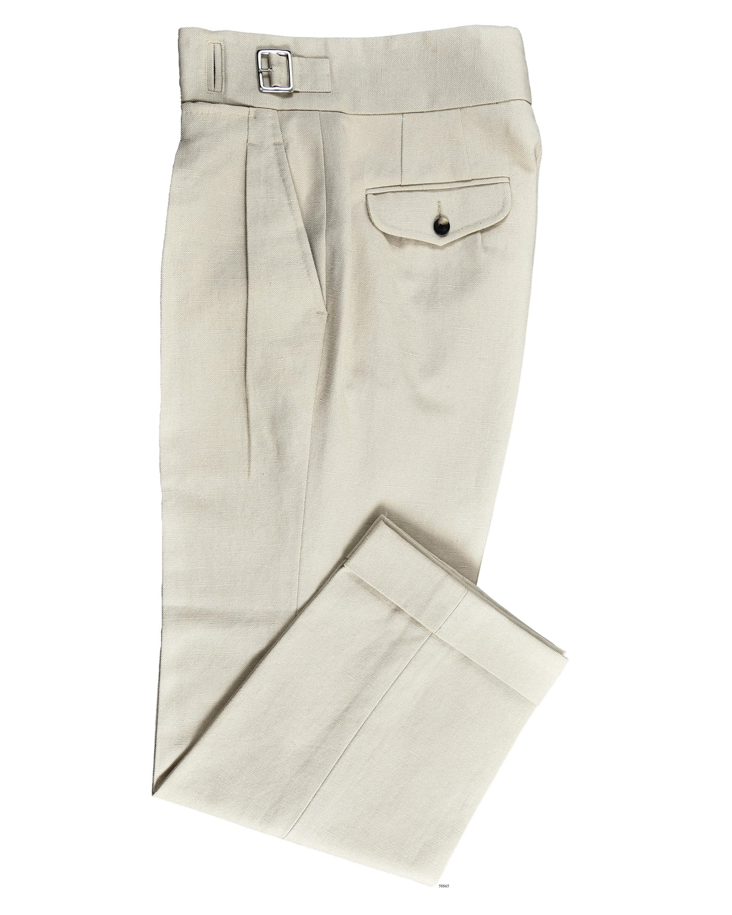 Gurkha Pant in Linen Cotton Canvas:Tan