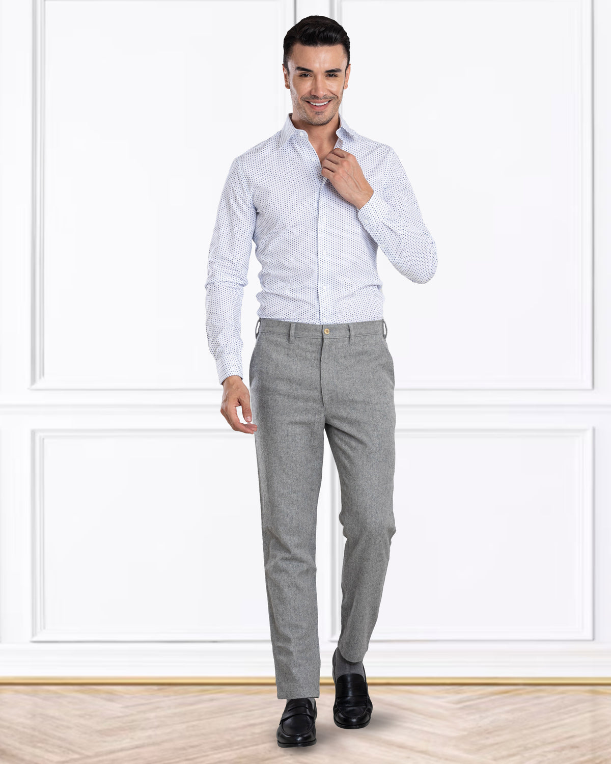 Grey Wool Chino - 2