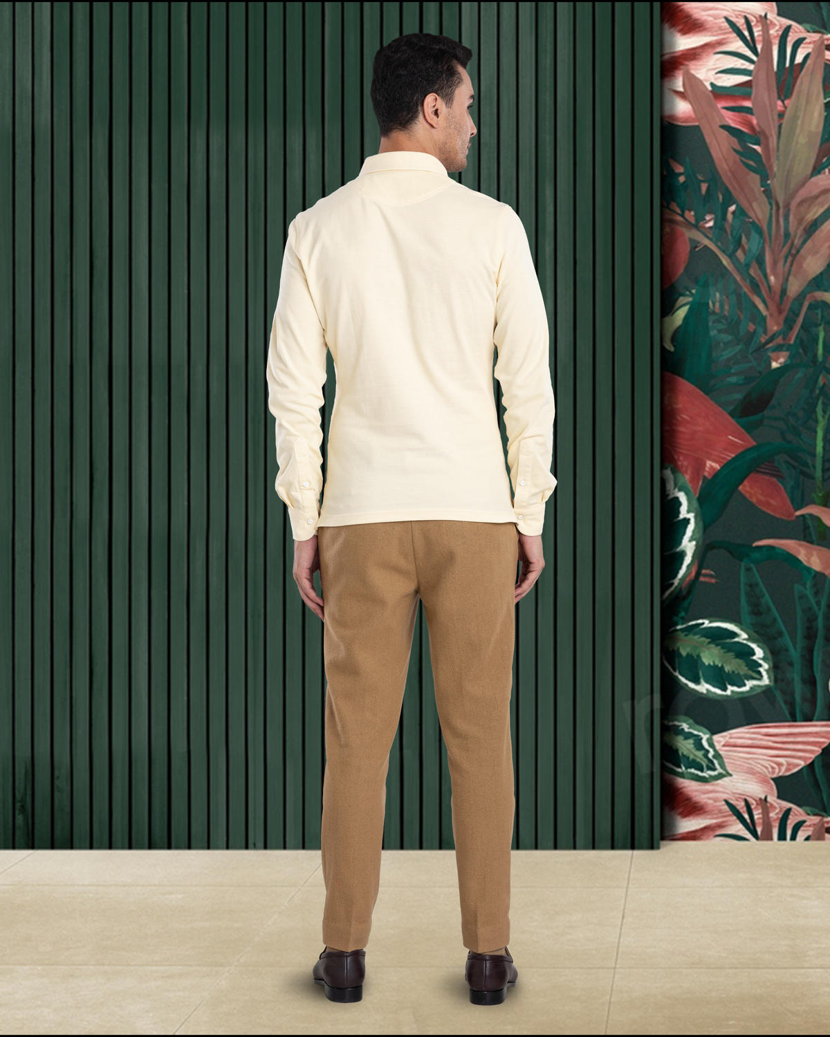 Camel Wool Flannel Pant - 6