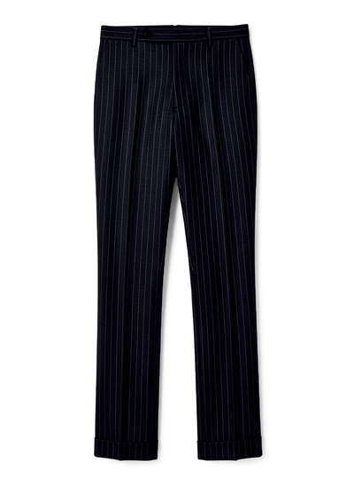 Navy Wool Pinstripes Pant