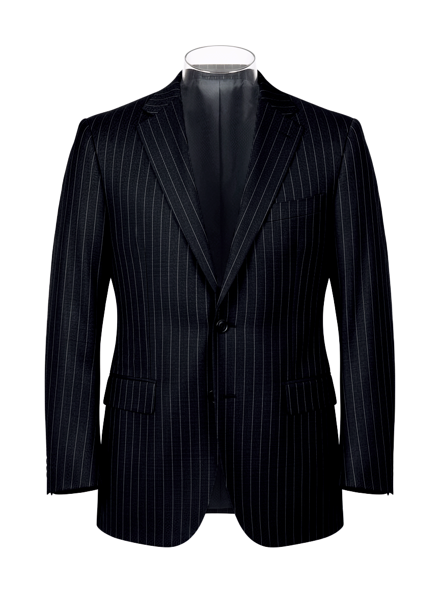Navy Wool Pinstripes Suit
