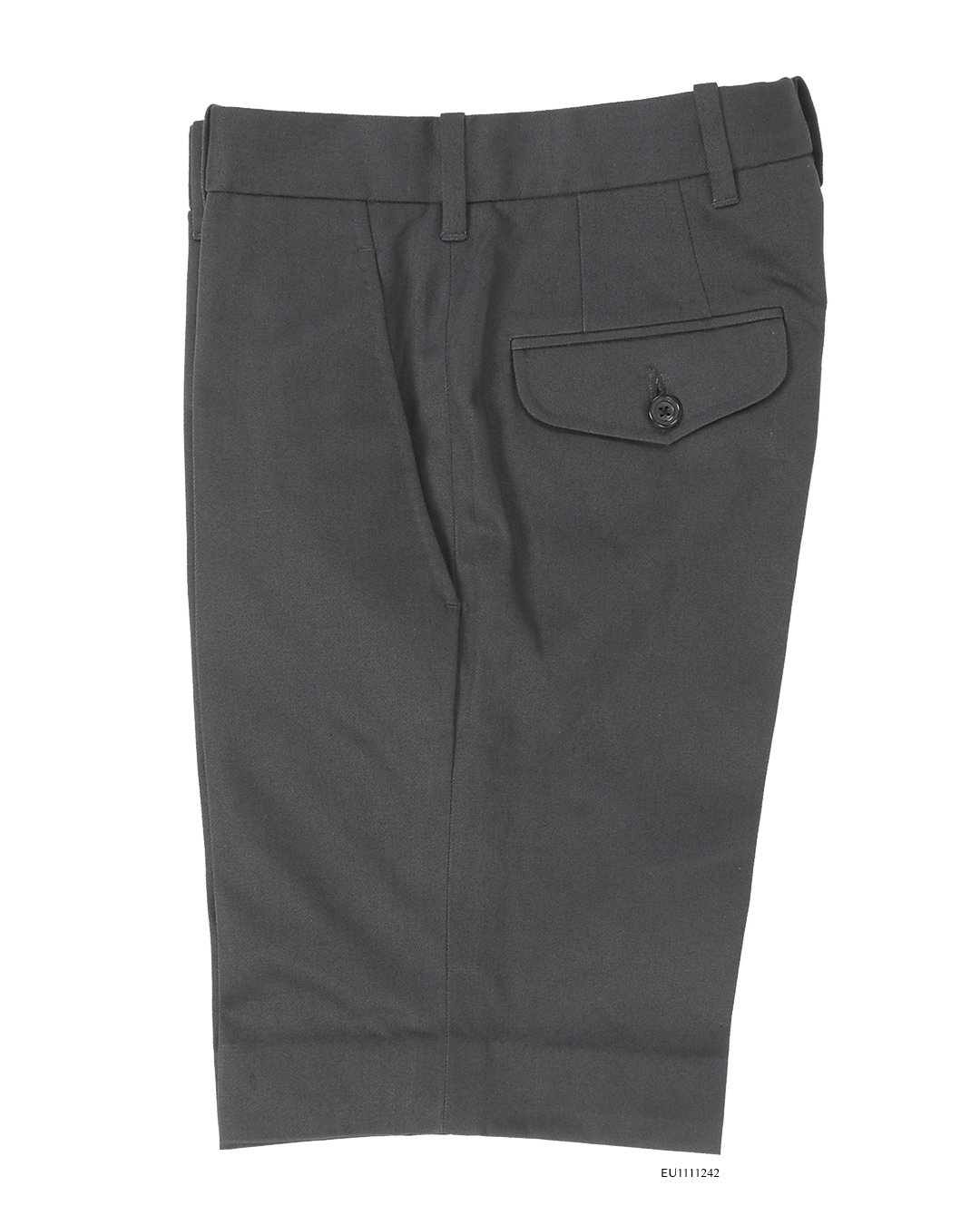 Dark Charcoal Grey Twill Shorts