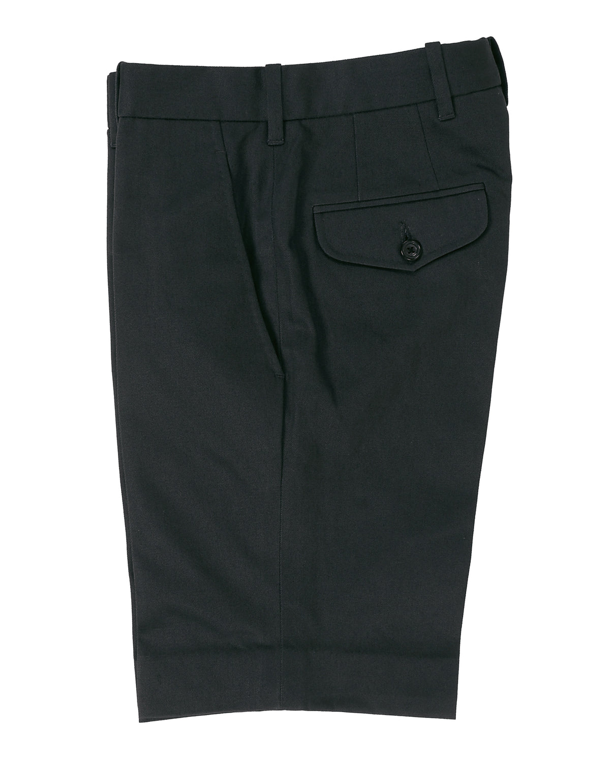 Dark Charcoal Grey Twill Shorts - 1
