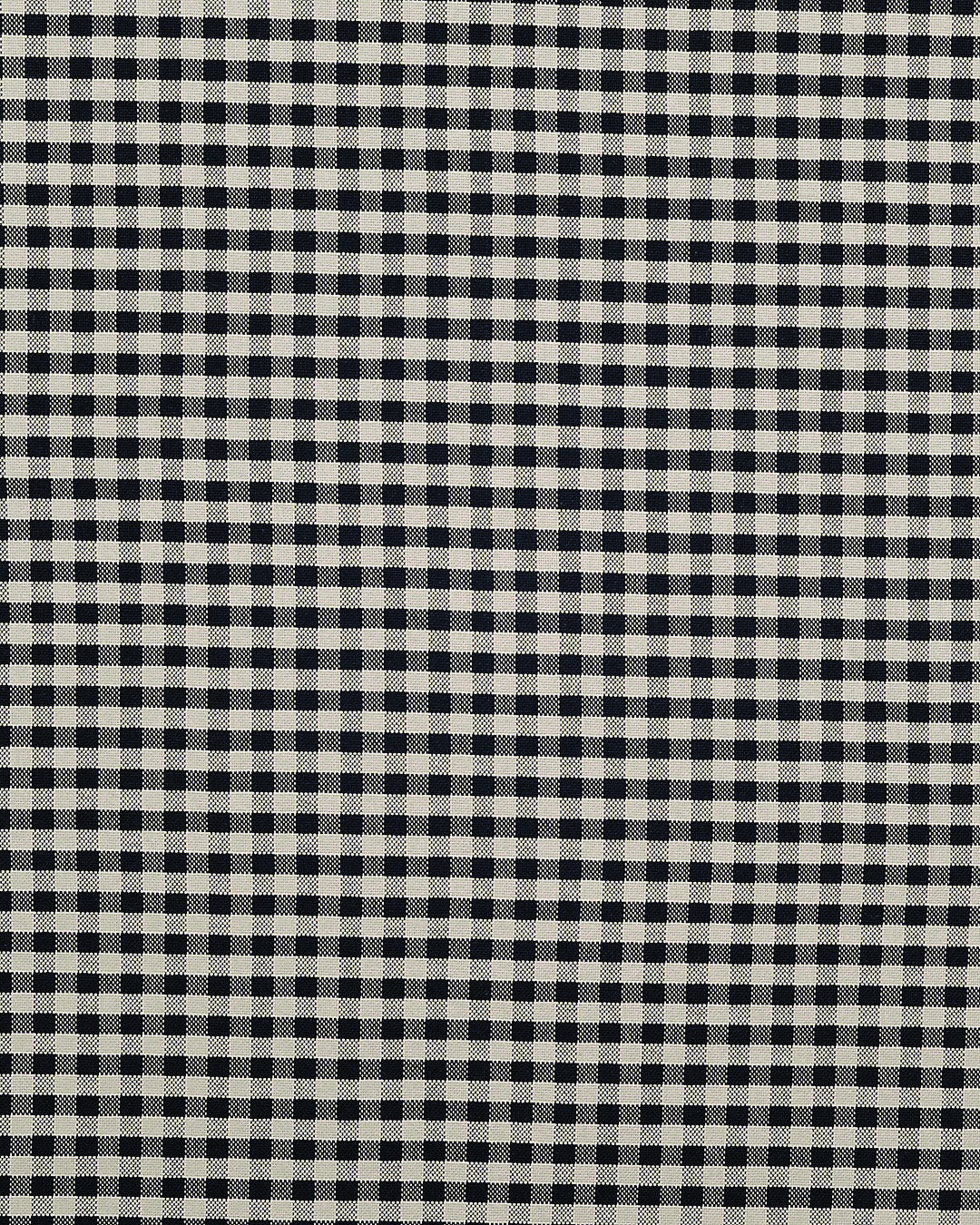 Dark Navy Ecru Gingham Shirt - 4
