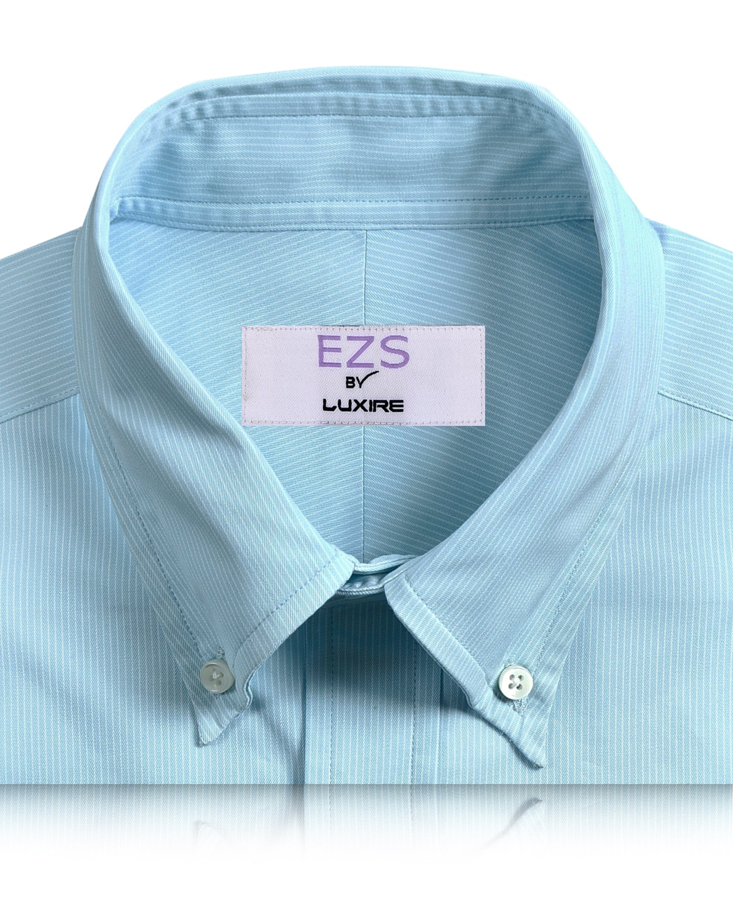 EZS Aqua Blue Pencil Stripes Shirt